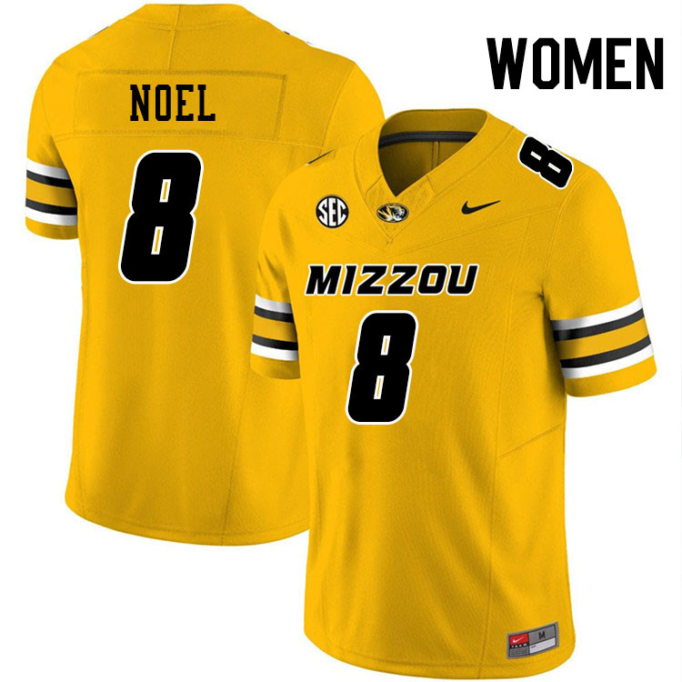 Women #8 Nate Noel Missouri Tigers College Football Jerseys Stitched-Gold